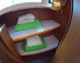 Jeanneau interior, Double bunks bed