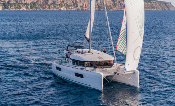 Catamaran Yoga and Sail Cruise from Corfu Island, Greece