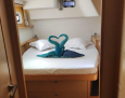 Lagoon 450 interior, Stern Cabin with private Bathroom