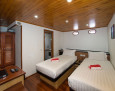 Wooden hull interior, Double bunks bed