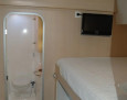 Catamaran Roulette Seychelles interior, Double bunks bed