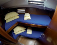Beneteau interior, Double bunks bed