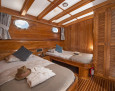 Gulet Deluxe 8 cabins interior, Twin cabin