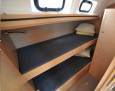 Dufour 56 interior, Double bunks bed