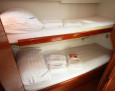 Cyclades 50.5 interior, Double bunks bed
