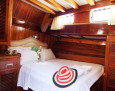 Three-masted wooden gulet interior, Double cabin with private bathroom