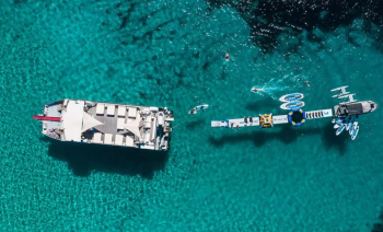 Ibiza Full Day Catamaran Event from Playa d’en Bossa to Cala Jondal