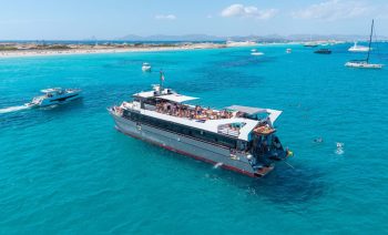 Ibiza Full Day Catamaran Event from Playa d’en Bossa to Cala Jondal