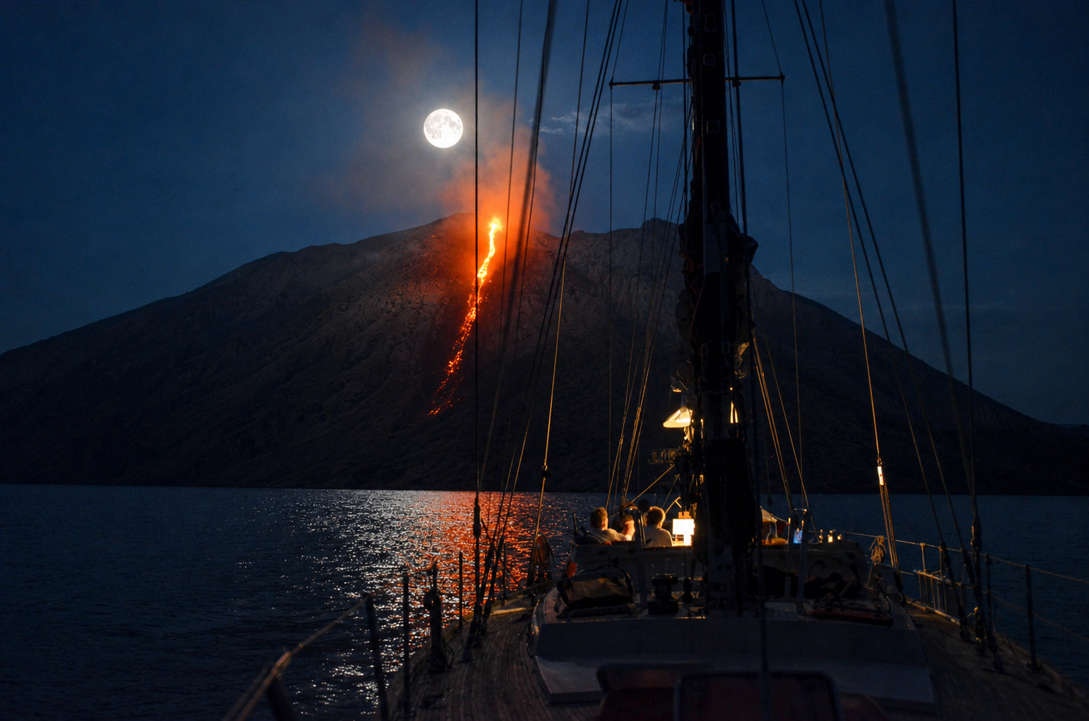 Stromboli night eruptions