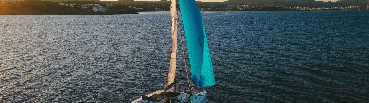 Sailing Catamaran Yacht in Greek Waters from Lavrion - cover photo