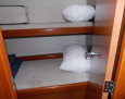 Oceanis 48 interior, Double bunks bed